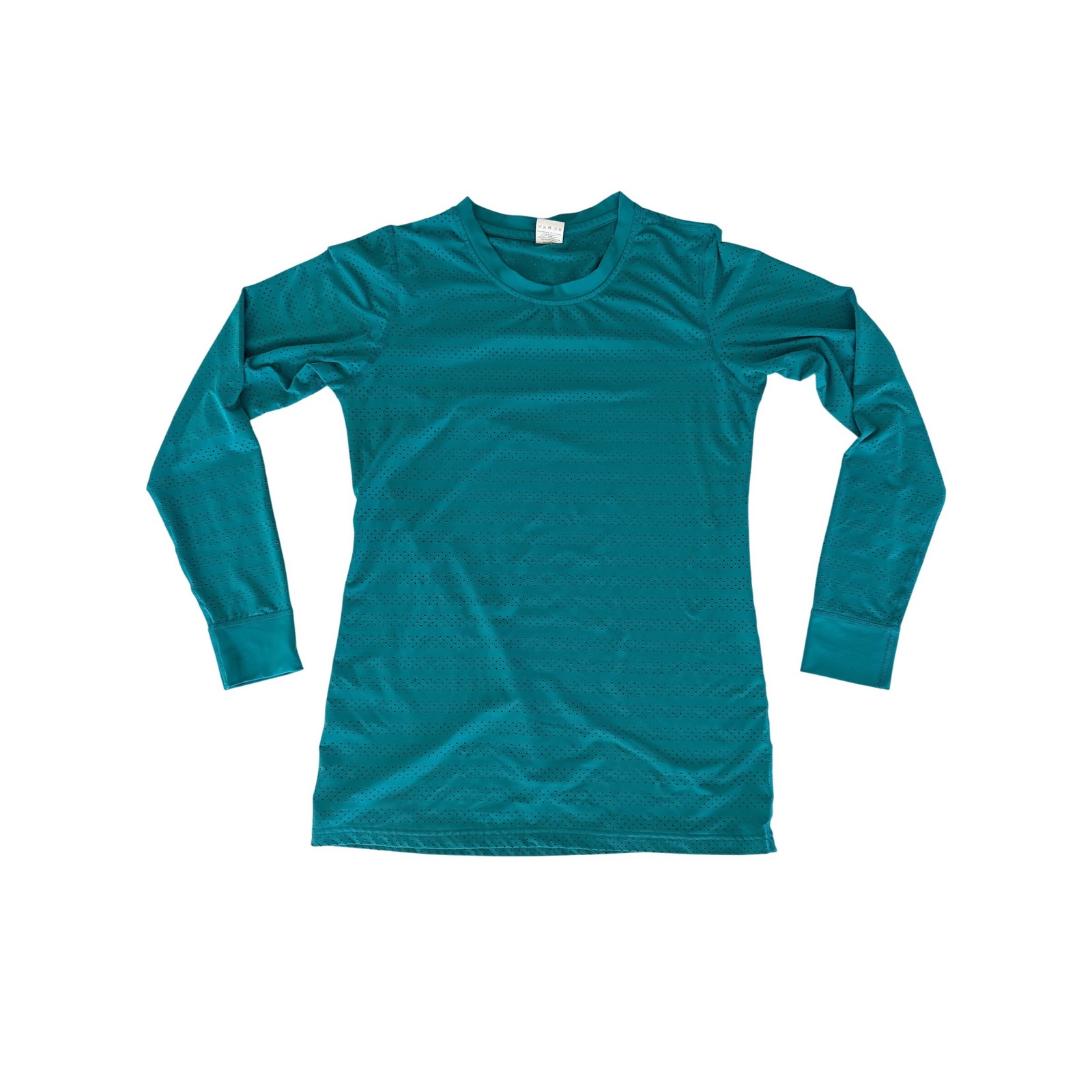 Zyia Active Teal Perforated Mesh Long Sleeve Training Top Womens Medium
